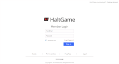 Desktop Screenshot of members.haltgame.com