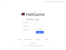 Tablet Screenshot of members.haltgame.com